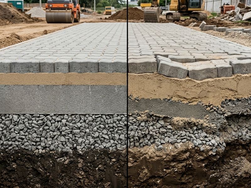 Base e Sub-base par﻿a Piso Intertravado: O Que Garante a Durabilidade do Pavimento